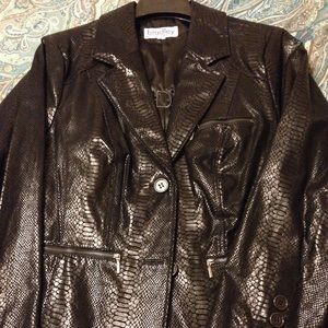 100% genuine leather dark brown fully lined new