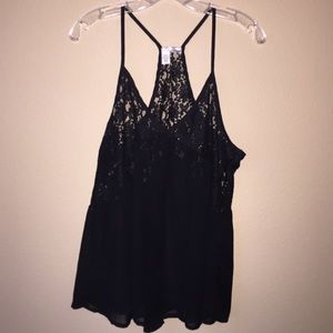 Nordstrom sheer and lace top