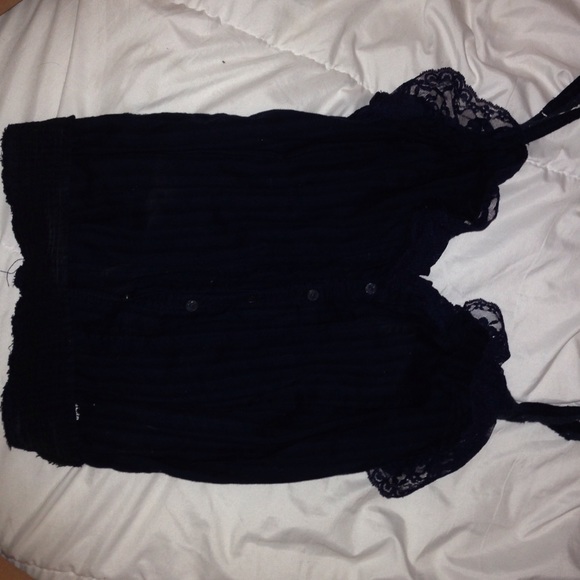 Abercrombie and Fitch navy blue tank top - Picture 1 of 2