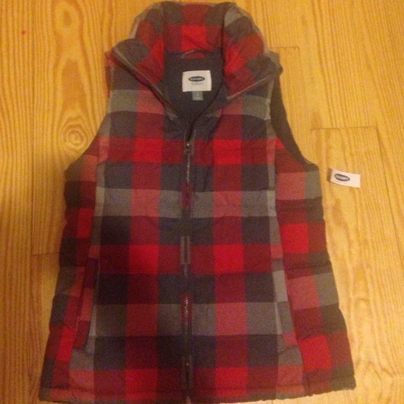 New Old Navy plaid vest