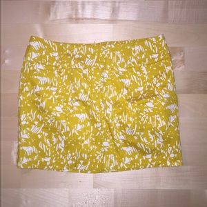SOLD Forever 21 yellow floral print skirt size M