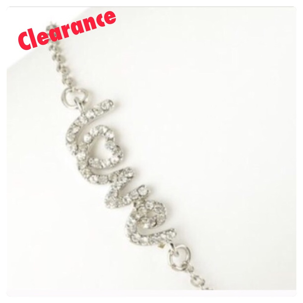 🔥Clearance 🔥 Silver Love Pendant Bracelet