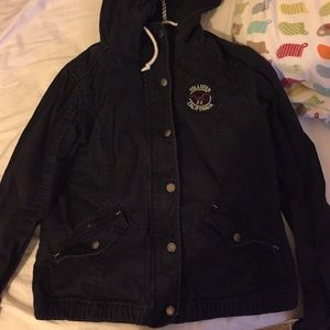 Hollister navy blue jacket sz medium