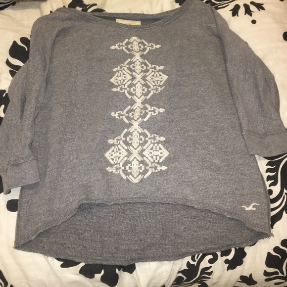 Grey patterned sweater