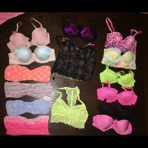 Victoria secret bra's 5 bralette, 9 bras