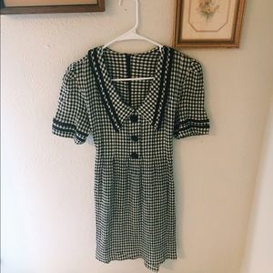 Vintage plaid short dress