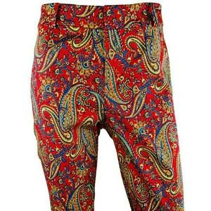 NWT Ralph Lauren red paisley ankle pants