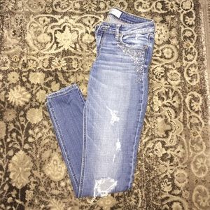 Abercrombie Embellished Skinny Jeans