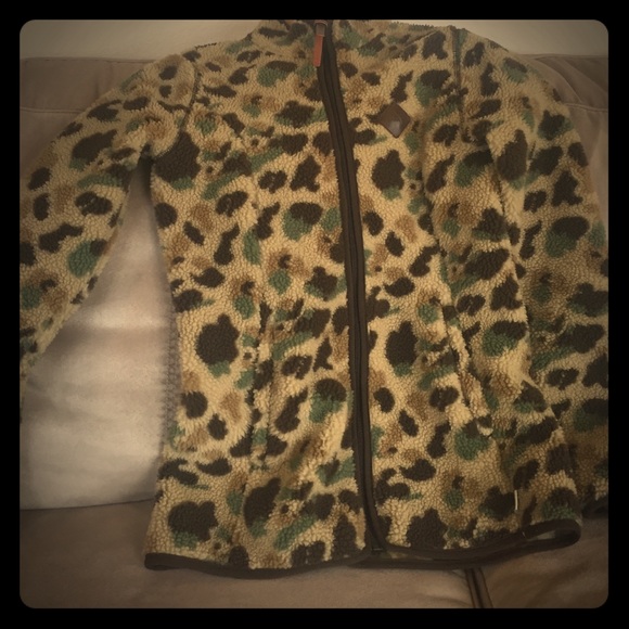 Burton camo fleece zip up!