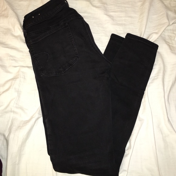 Black AE super stretch skinny jeans