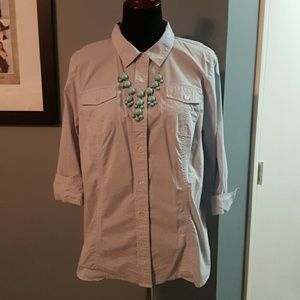 Light blue stretch blouse