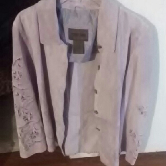 Suede shirt jacket