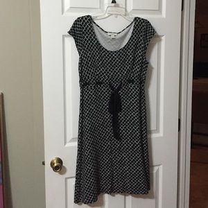 Loft black and white dress