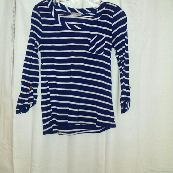 NWOT Adorable Striped 3/4 Sleeve Shirt
