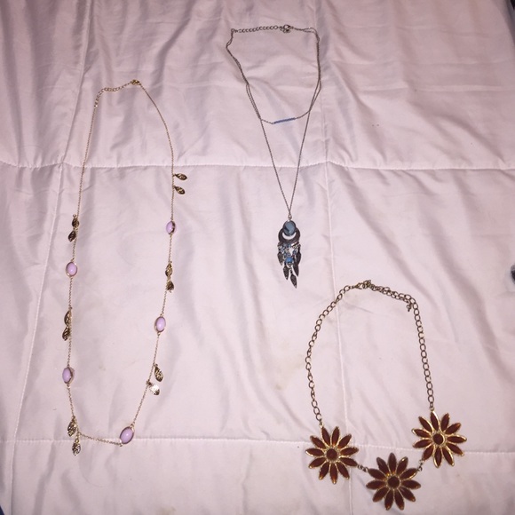3 necklaces 2 long & 1 short