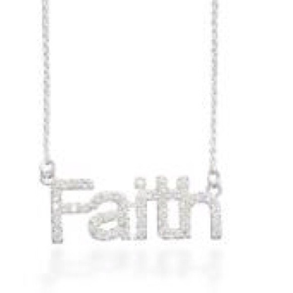 💎NWOT 18" Sterling & CZ "Faith" Necklace - Picture 3 of 4