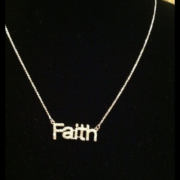 💎NWOT 18" Sterling & CZ "Faith" Necklace - Picture 4 of 4