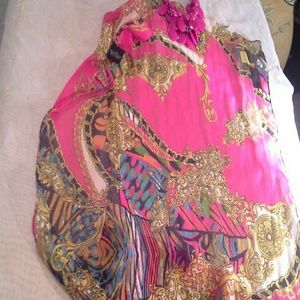 STUNNING Scarf! Tag:1SFM 100% Polyester Rn # 98072