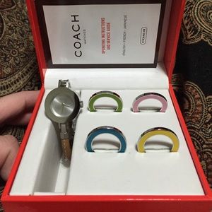 Gorgeous Coach watch with extra faces