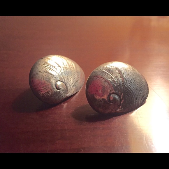Mignon  Faget silver shell earrings
