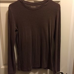 Brown long sleeve top