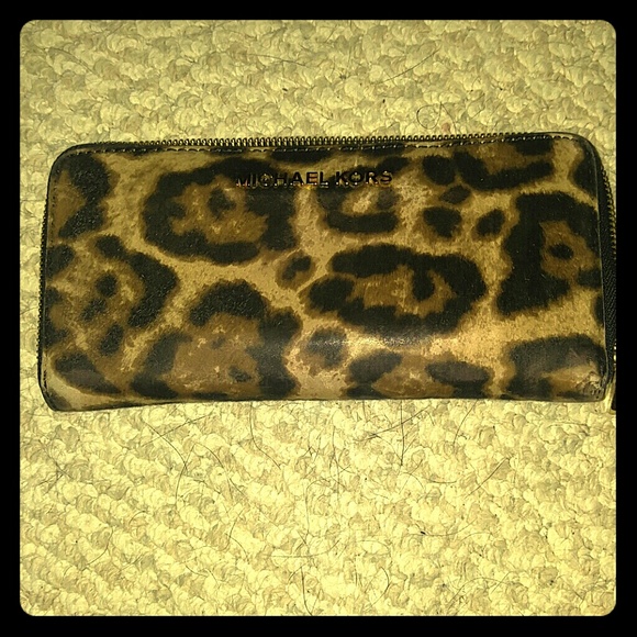 Michael Kors Cheetah Print Fur Wallet