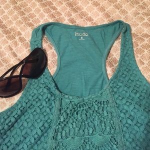 Boho Teal Racerback Tank Top