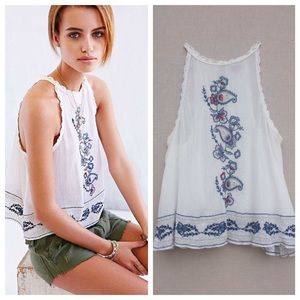 Ecote Eleanor Crochet-Trim Tank Top