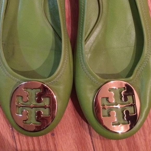 Tory Burch olive green flats
