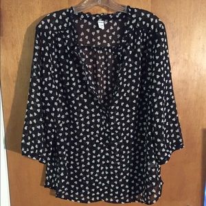 Chiffon 3/4 sleeve shirt