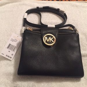 Large Black Cross Body Leather