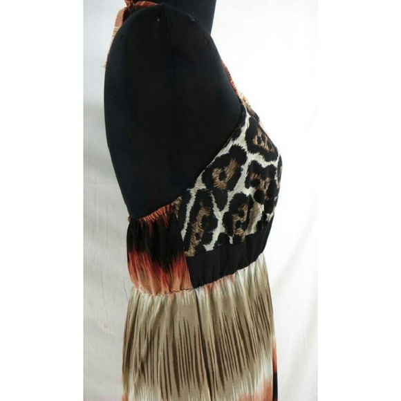 HP ANIMAL PRINT MAXI HALTER DRESS - Picture 3 of 4