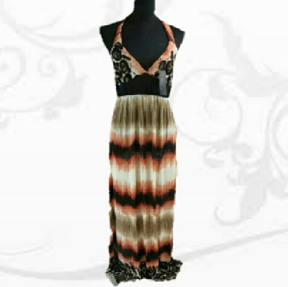 Kimberly's Boutique Dresses & Skirts - HP ANIMAL PRINT MAXI HALTER DRESS