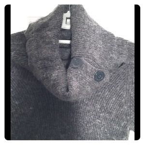 Short-sleeve, cowl-neck sweater