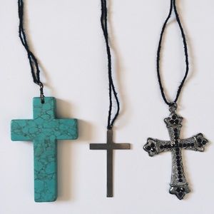 Bundle of cross necklaces