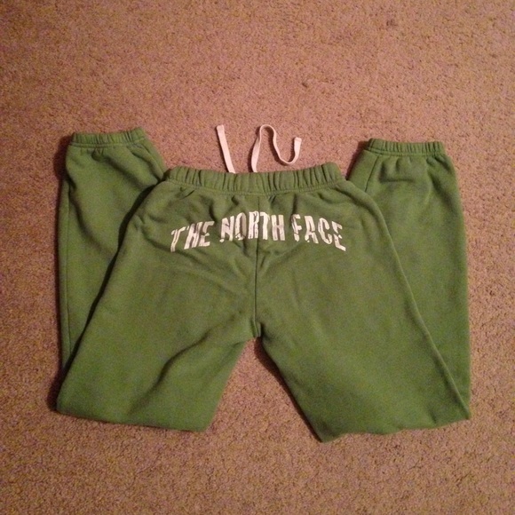 Green North Face Sweats