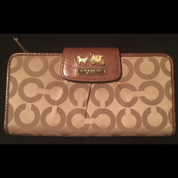 Coach Madison OP Signature and Leather Wallet