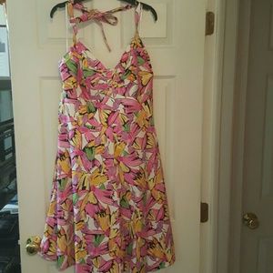 NWT Floral print halter dress
