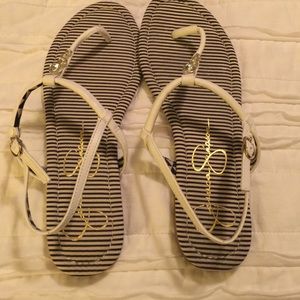 Jessica Simpson white sandals