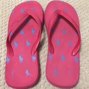 Polo red flip flops