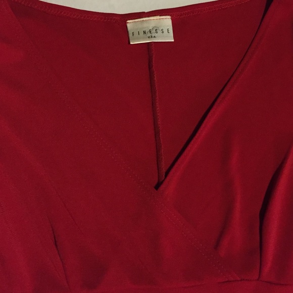 Red 3/4 sleeve dress - Picture 4 of 5