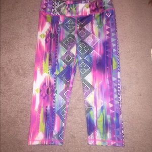 Colorful workout capris
