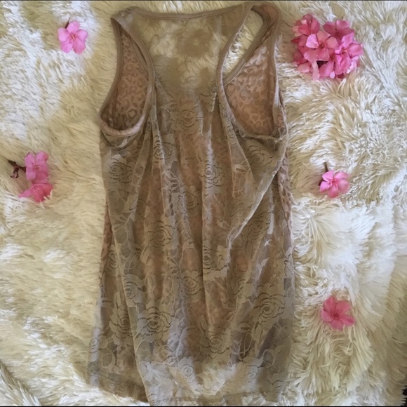 Cheetah Lace Tank Top - Picture 3 of 3