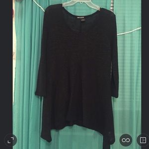 DKNY JEANS Black Sweater 3/4 sleeves, medium