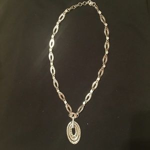 Brighton Oval Pendant Necklace with Rhinestone