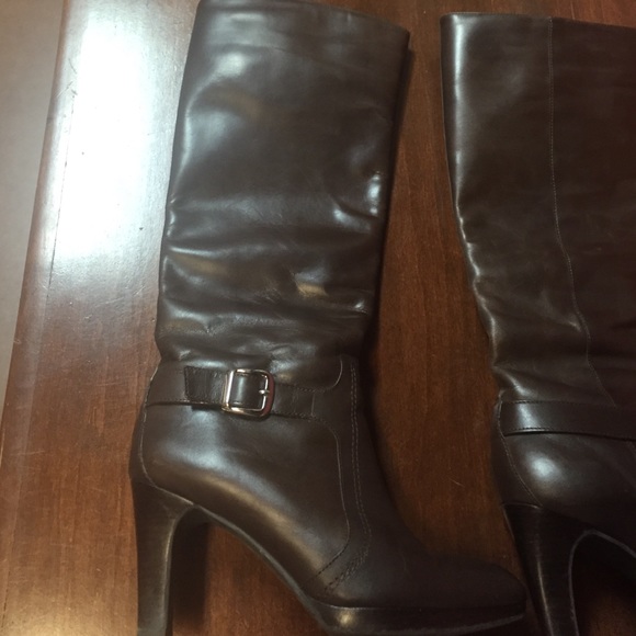 brown Alex Marie boots with heels