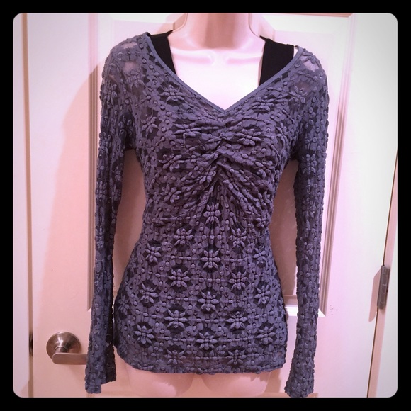 Karen Kane blue stretchy top