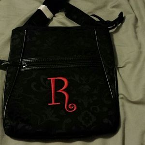 Black Monogrammed " R " Thirty-One Purse