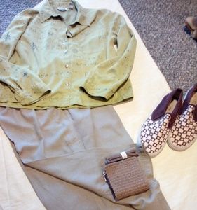 Clearance) Suede Like ”Chicos"Tribal Jacket/Shirt,