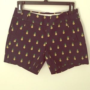J CREW NEVER WORN Pineapple Trouser Shorts